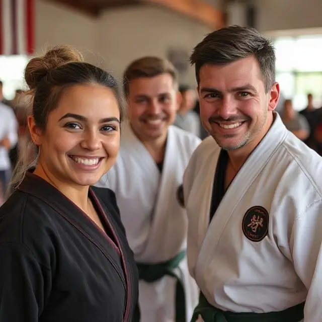Smiling faces at a community event