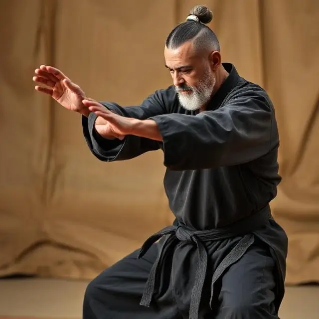 A master demonstrating a technique