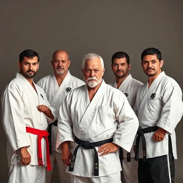 A group of martial arts masters standing together