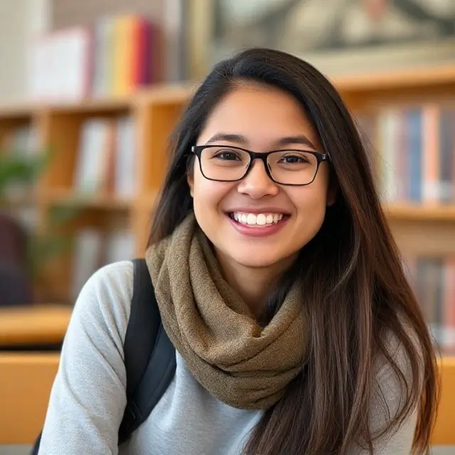 A smiling student