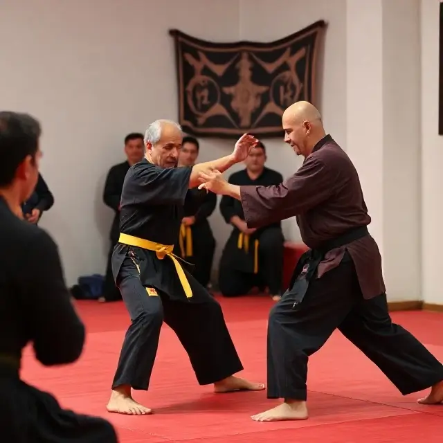 A master teaching a seminar
